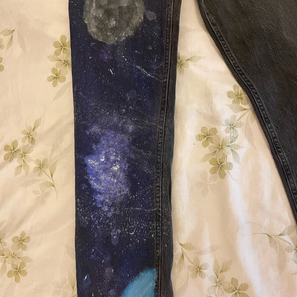 Hand-painted Rider’s jeans - Picture 4 of 5